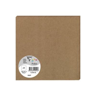 3329680290127-Pollen - 25 Cartes - 160 x 160 mm - 200g/m² - kraft-Avant-0