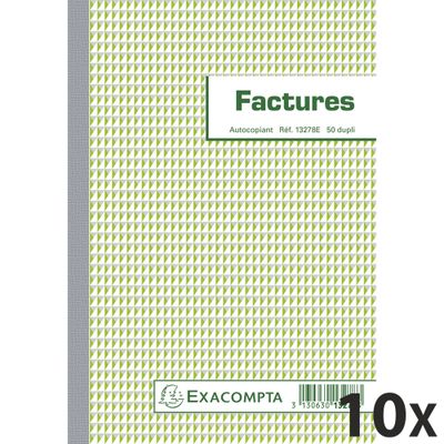 3130632132781-Exacompta - 10 Manifolds Carnets de factures - 50 dupli - A5--0