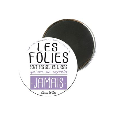 3700572716831-Kiub Typography - Magnet rond en verre - Folie-Avant-0