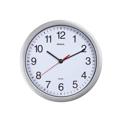 4002390065658-MaulRun - Horloge - mécanisme quartz - 25 cm - blanc argenté-Avant-0