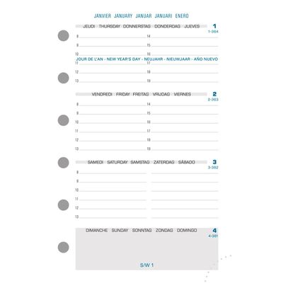 3660942001205-Exacompta Exatime 14 - Recharge (septembre à décembre) pour organiseur - 1 semaine sur 2 pages - 8,1 --3