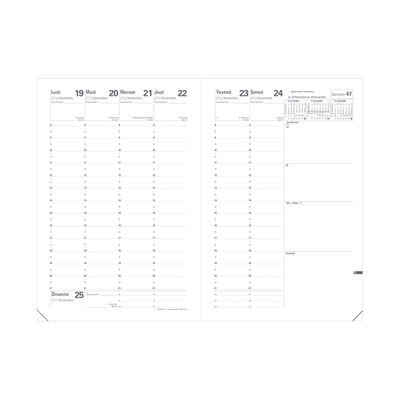 3371010123056-Agenda Impala Ministre - 1 semaine sur 2 pages - 16 x 24 cm - noir - Quo Vadis--1