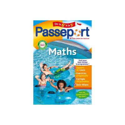 9782017148326-Passeport Maths - Cahier de vacances - De la 6e à la 5e-Avant-0