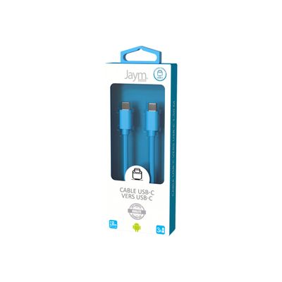 3701263514743-JAYM POP Collection - Câble USB-C - 1.5 m - bleu-Angle droit-3