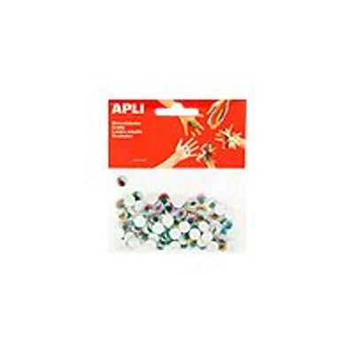 8410782132653-Apli - 100 yeux mobiles adhésifs - coloris assortis-Avant-0