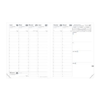 3371010124152-Agenda Impala President - 1 semaine sur 2 pages - 21 x 27 cm - noir - Quo Vadis--1