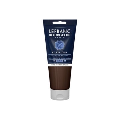 3013643003540-Lefranc Bourgeois - Peinture acrylique - terre d'ombre brûlée - 200 ml-Avant-0