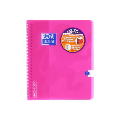 3020121072868-Oxford Openflex - Cahier polypro à spirale 17 x 22 cm - 180 pages - grands carreaux (Seyes) - disponible dans-Avant-3