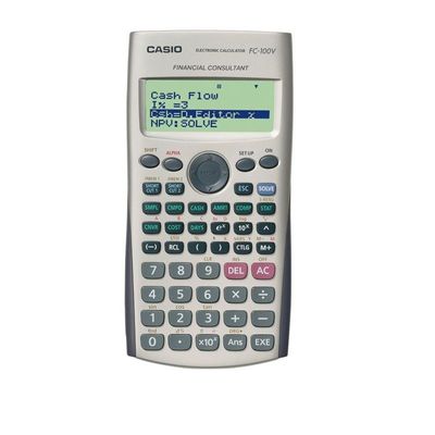 0400000180816-Casio FC-100V - Calculatrice financière - 10 chiffres + 2 exposants - pile--0