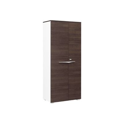 3483600647474-Armoire haute XENON - L80 x H188 x P45 - 2 portes - Chêne royal-Angle gauche-0