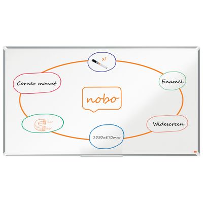 5028252611909-Nobo Premium Plus Widescreen - Tableau blanc émaillé - magnétique - 155 x 87 cm--0