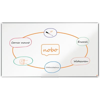 5028252611916-Nobo Premium Plus Widescreen - Tableau blanc émaillé - magnétique - 188 x 106 cm--0