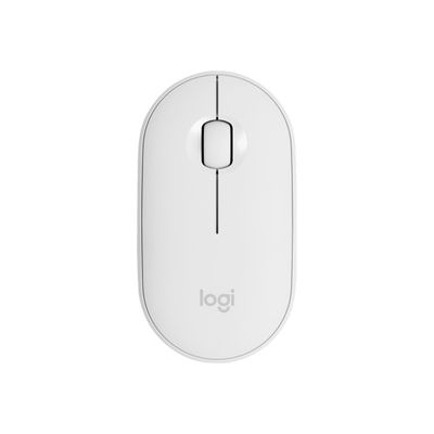 5099206085657-Logitech Pebble M350 - souris sans fil silencieuse - blanc cassé-Avant-1