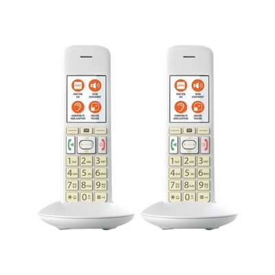 4250366851174-Gigaset E370A Duo - téléphone sans fil - système de répondeur avec ID d'appelant + combiné su-Avant-0