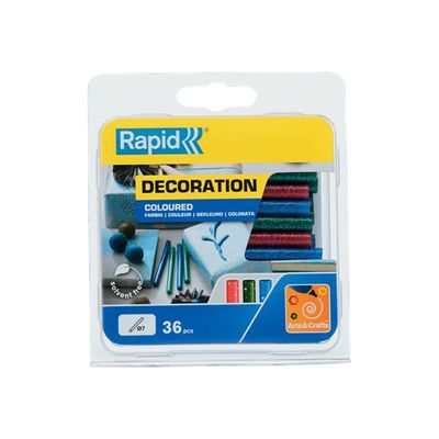 4051661034374-Rapid - 36 Bâtons de colle pailletée - rouge/bleu/vert-Avant-0