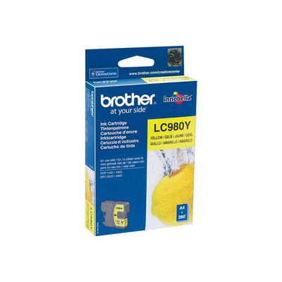 0000791494576-Brother LC980 - jaune - cartouche d'encre originale-Angle gauche-2