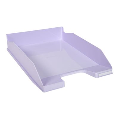 9002493116696-Exacompta Combo Midi Aquarel - Corbeille à courrier - mauve-Angle gauche-1