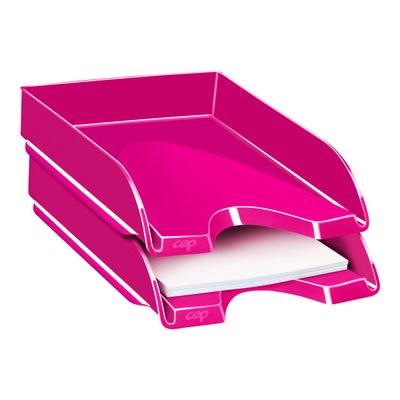 3462152000319-CEP Gloss - Corbeille à courrier fuchsia-Angle gauche-0