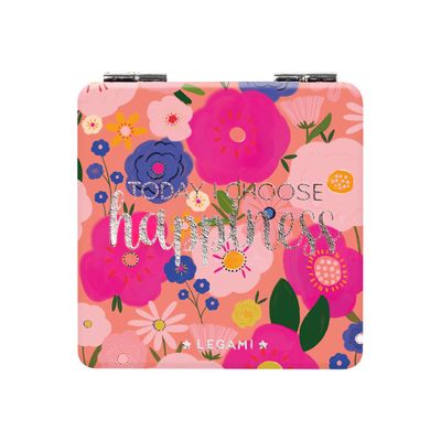 8054117621582-Legami Nice To See You - Miroir de poche - flowers-Avant-0