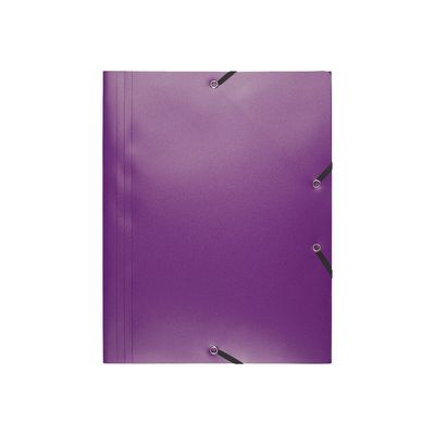 3130630559184-Exacompta - Chemise polypro à rabats - A4 - pour 150 feuilles - mauve-Avant-0