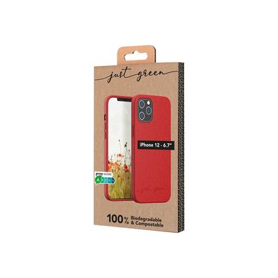 3571211440314-Just Green - coque de protection pour iPhone 12 Pro Max - red-Angle droit-4