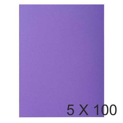 3288582101088-Exacompta Rock"s - 5 Paquets de 100 Chemises - 210 gr - violine--0