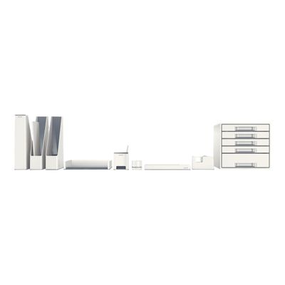 4002432113583-Leitz WOW Dual Colour - Corbeille à courrier blanc/gris-Avant-2