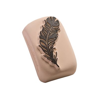 8718503972442-LaDot - Pierre pour tatouage éphémère - en céramique - taille M (2 x 4 cm) - plume -Angle gauche-0