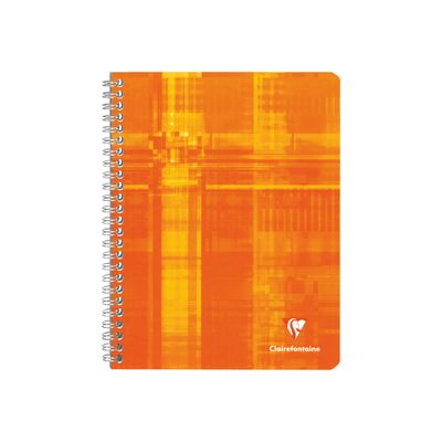 3329680872200-Clairefontaine - Cahier à spirale 17 x 22 cm - 100 pages - petits carreaux (5x5 mm) - disponible dans-Avant-3