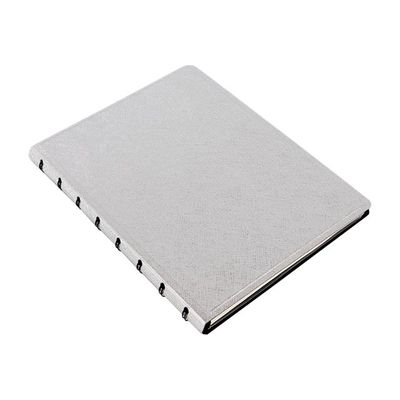 5015142269432-Filofax Saffiano - Carnet de notes à spirale A5 - argent métallisé-Angle gauche-2
