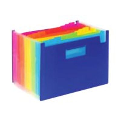 3135251667317-Viquel Happy Fluo - Trieur pour bureau 18 positions-Angle gauche-0