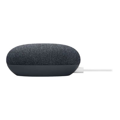 0193575000923-Google Nest Mini - Gen 2 - enceinte connectée intelligent - charbon-Gauche-3