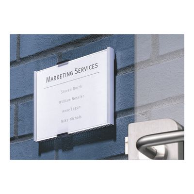 4005546400037-Durable Info Sign - Plaque de porte personnalisable - A6-Angle droit-0
