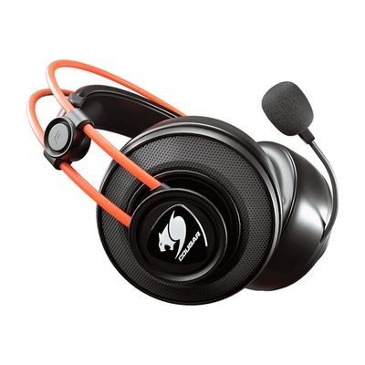 4715302442231-COUGAR Immersa ti - Casque gamer filaire avec micro - noir / orange-Angle gauche-2