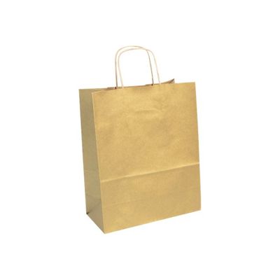 3065503957050-Clairefontaine - 25 Sacs cadeau kraft - 22 cm x 10 cm x 27 cm - or-Angle gauche-0