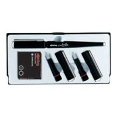 4006856251371-Rotring ArtPen Calligraphy - Plume 1,5 mm + 2 blocs plume + 6 cartouches-Avant-0