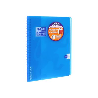 3020121072868-Oxford Openflex - Cahier polypro à spirale 17 x 22 cm - 180 pages - grands carreaux (Seyes) - disponibl-Angle droit-7