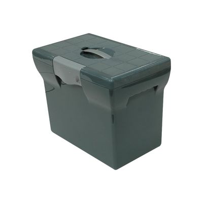3219090400738-Pierre Henry - Classeur ménager en plastique (valisette) avec 5 dossiers suspendus - anthra-Angle droit-0
