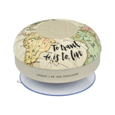8052783618530-Legami - Haut-parleur bluetooth waterproof - motif map-Avant-0