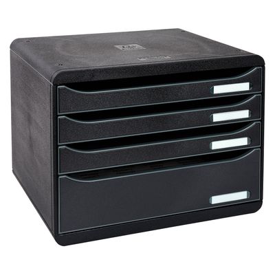0404000100294-Exacompta BigBox Plus - Module de classement à l'italienne 4 tiroirs - noir--0