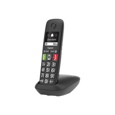 4250366856124-Gigaset E290 Duo - téléphone sans fil à grosse touche + combiné supplémentaire - blanc-Angle droit-1