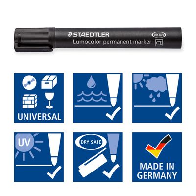 4007817304648-STAEDTLER LUMOCOLOR 352 - Marqueur permanent - pointe ogive - noir--3