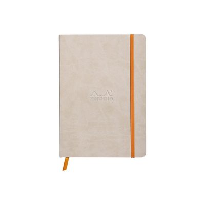 3037921174050-RHODIA Rhodiarama - Carnet souple A5 - 160 pages - ligné - beige-Avant-0