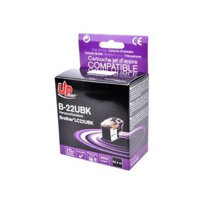 3584770907297-Cartouche compatible Brother LC22U - noir - Uprint-Angle droit-1