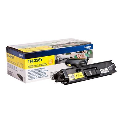 4977766735049-Brother TN326 - jaune - cartouche laser d'origine-Angle gauche-0
