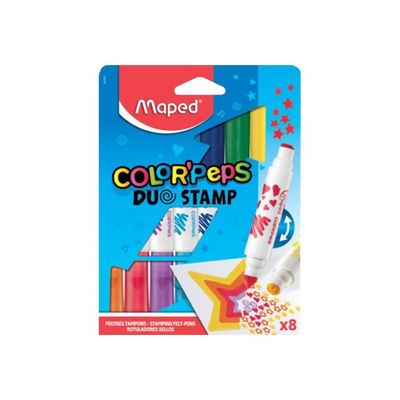 3154148468080-Maped Color'Peps Duo Stamp - 8 Feutres-Avant-0