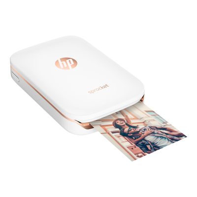 190781575788-HP Sprocket Photo - imprimante - couleur - zinc - avec Papier photo HP ZINK Sticky-Backed (1-Angle gauche-2