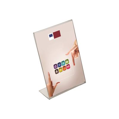 3660412021795-Promocome - Présentoir de comptoir incliné - A4 portrait-Angle gauche-0