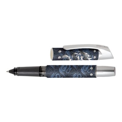 4014421611611-Online Campus - Roller à cartouches - Denim dragon-Angle gauche-1