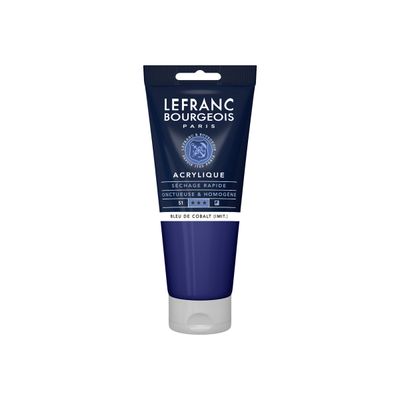 3013643003625-Lefranc Bourgeois - Peinture acrylique - bleu cobalt - 200 ml-Avant-0
